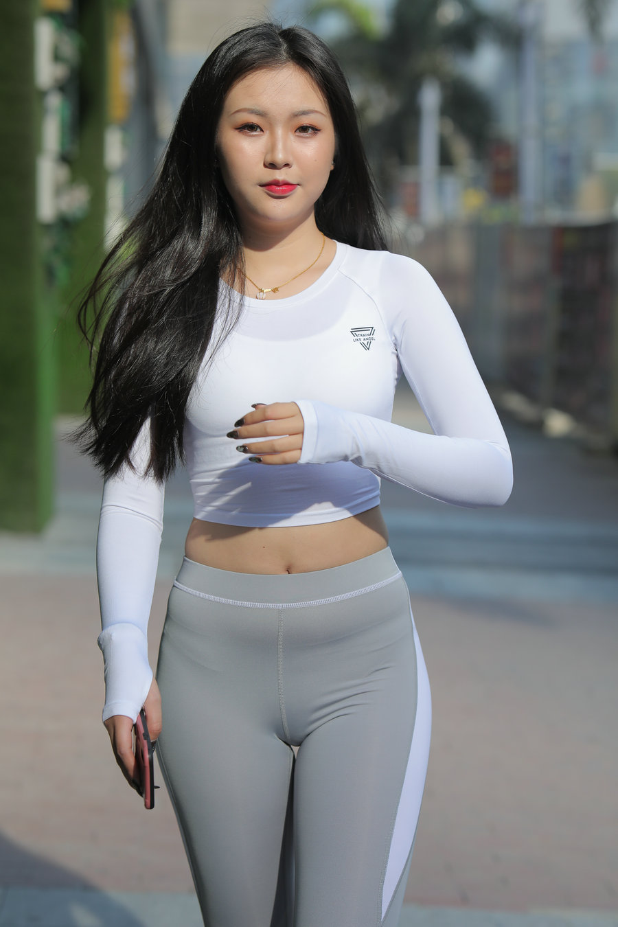 图片[1]-灰色瑜伽裤女孩 J0907 468P2V-6.31GB-美色吧