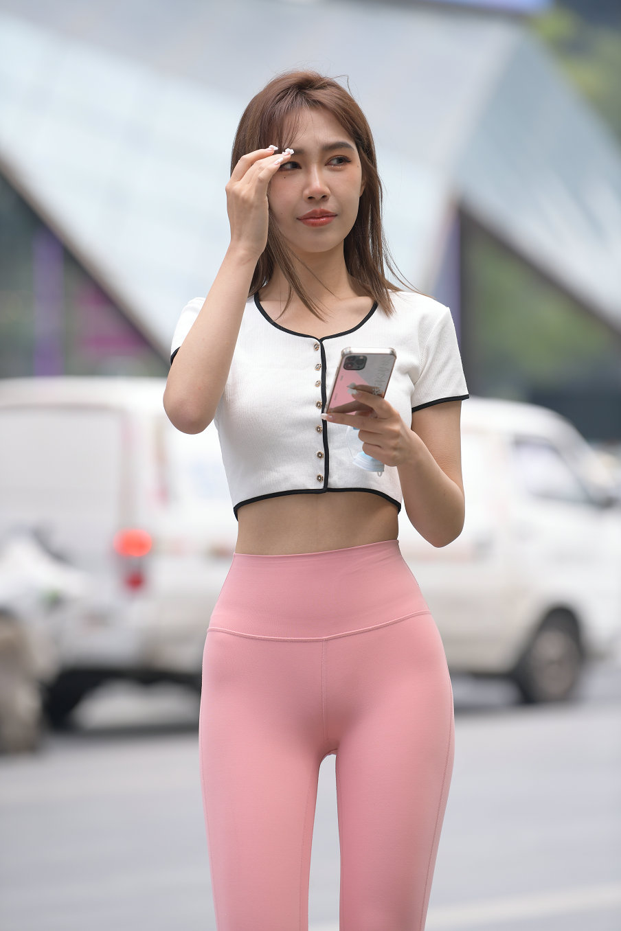 图片[2]-街拍粉色瑜伽裤女孩J2900 645P1V-20.7GB-美色吧
