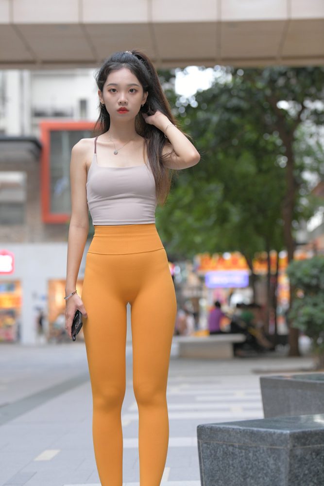 超级可爱的橘黄瑜伽裤女孩J3030 801P1V-28.0GB-美色吧
