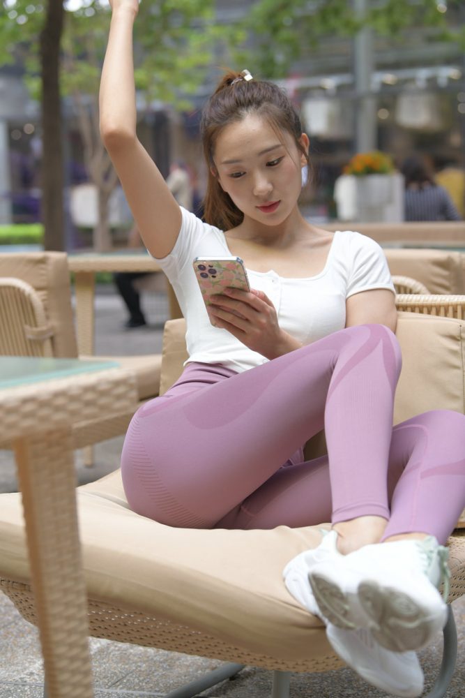 图片[6]-香芋色瑜伽裤高马尾漂亮女孩J2206 545P1V-19.1GB-美色吧