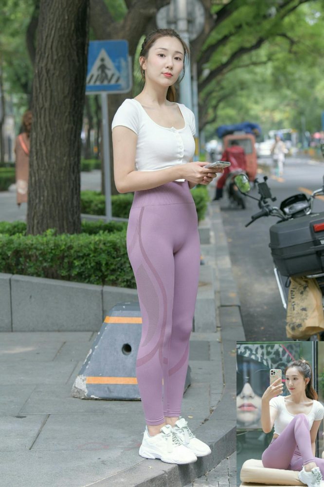 图片[5]-香芋色瑜伽裤高马尾漂亮女孩J2206 545P1V-19.1GB-美色吧