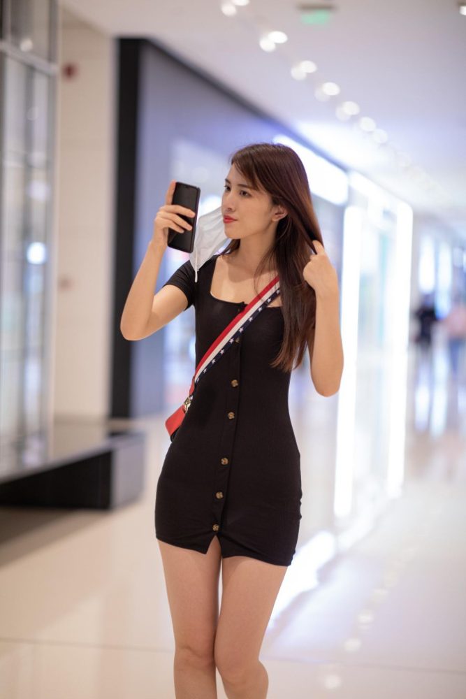 逛商场的黑色包臀裙美丽女孩【385P】00050-美色吧
