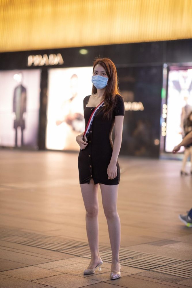 逛商场的黑色包臀裙美丽女孩【385P】00050-美色吧