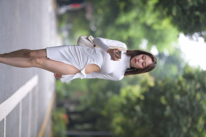 非常精致的侧边裙姑娘，忒好看了！【299P】00017-美色吧