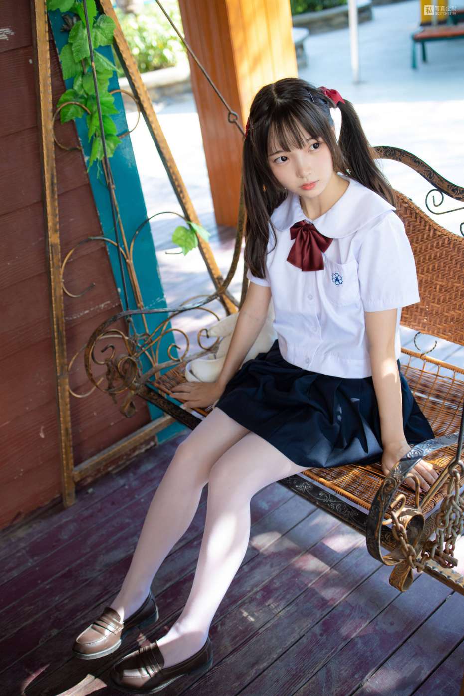 图片[3]-眼神好清澈的双马尾白丝女孩【75P】20019-美色吧